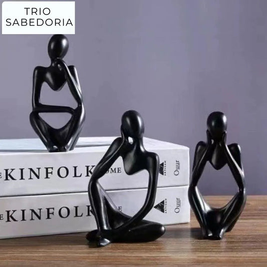 Trio Sabedoria - Escultura Minimalista