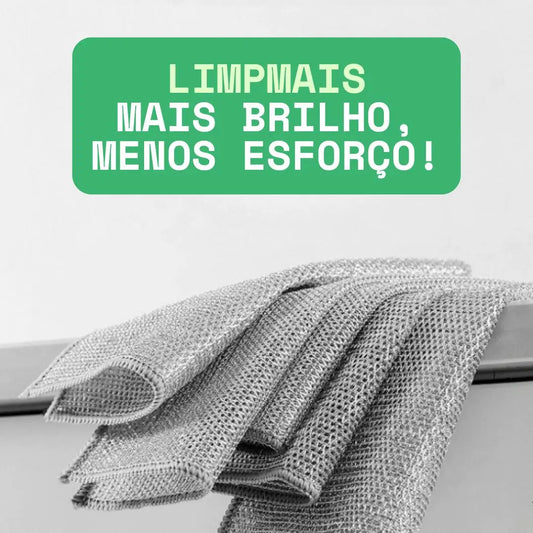 LimpMais – Kit de Limpeza em Aço para Cozinha (Kit 05 unidades)